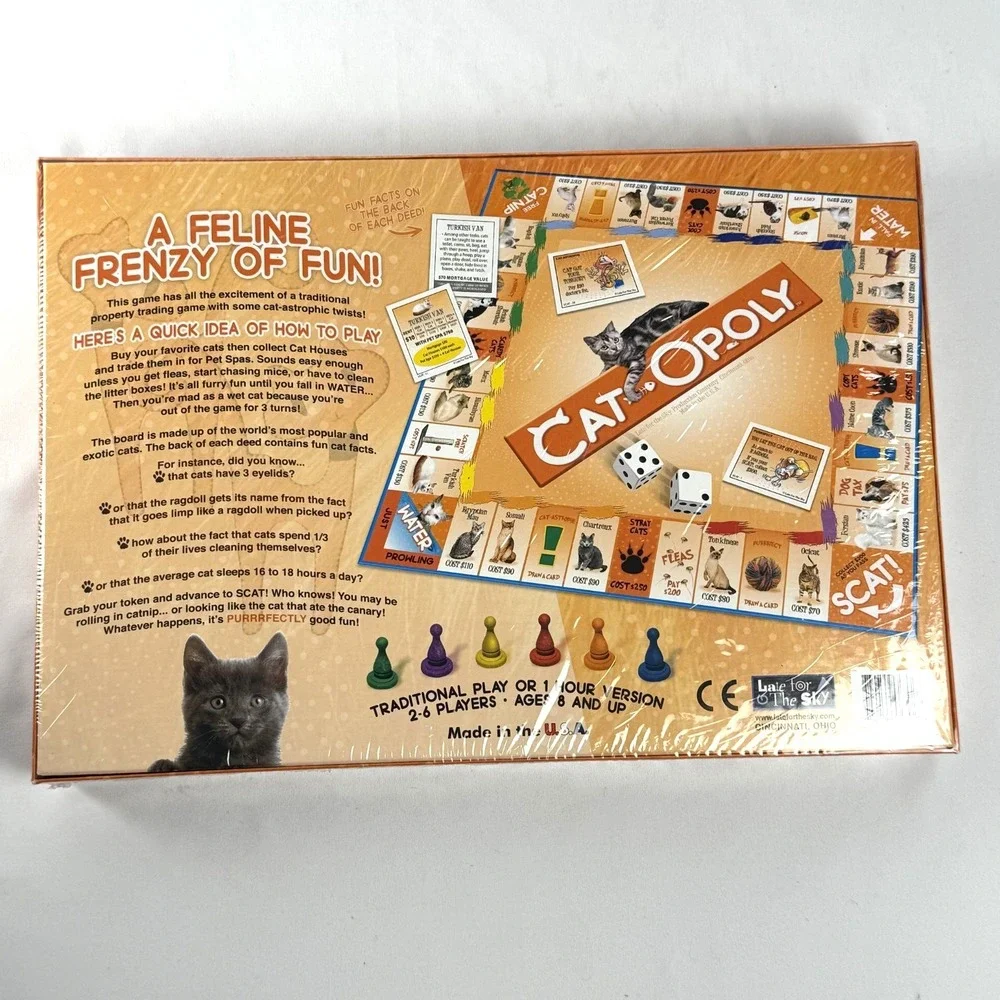 Board Game -  Cat-Opoly‎ Catopoly Cats (New) Factory Sealed